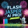 Explosive promotional image for Jasper AI Pro sale