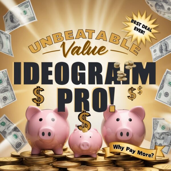 Unbeatable value of Ideogram Pro showcased with eye-catching visuals