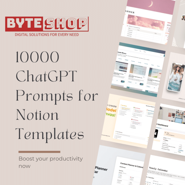 ChatGPT Prompts For Notion Templates - 10000 AI-powered templates