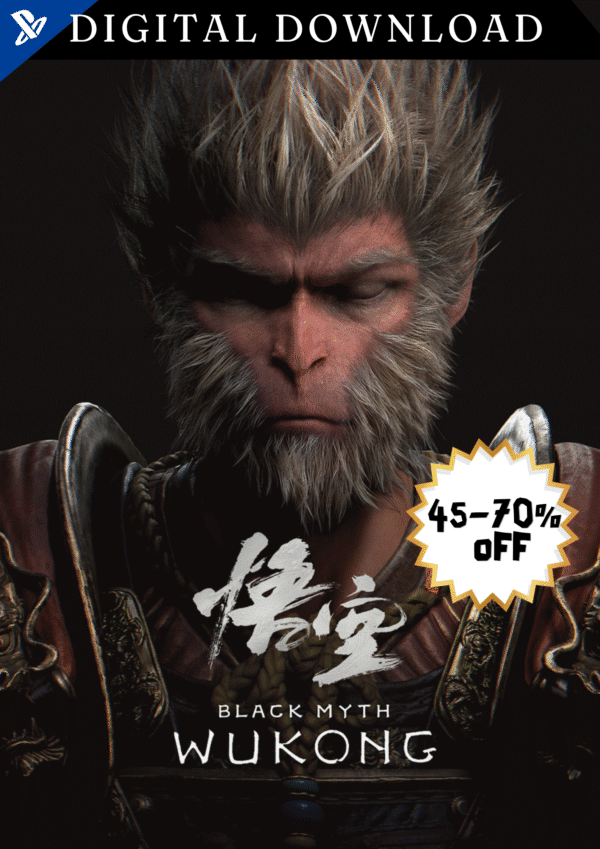 Black Myth Wukong PS5 Digital Download - Sun Wukong in action with 45-70% off