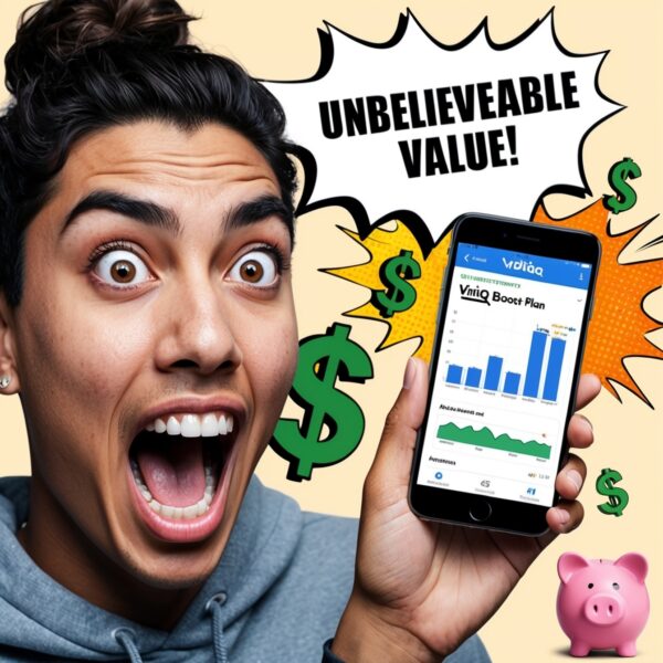 Shocked YouTuber discovering VidIQ Boost Plan's unbelievable value