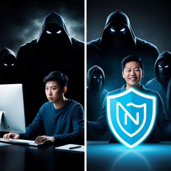 Before and after using Nord VPN Yearly Shared Account on one device