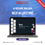 Rezi AI Lifetime Subscription on laptop displaying a professional resume