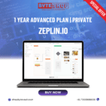 Zeplin.io 1 Year Advanced Subscription dashboard on laptop