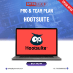 Hootsuite Premium Plan interface on laptop showcasing key features