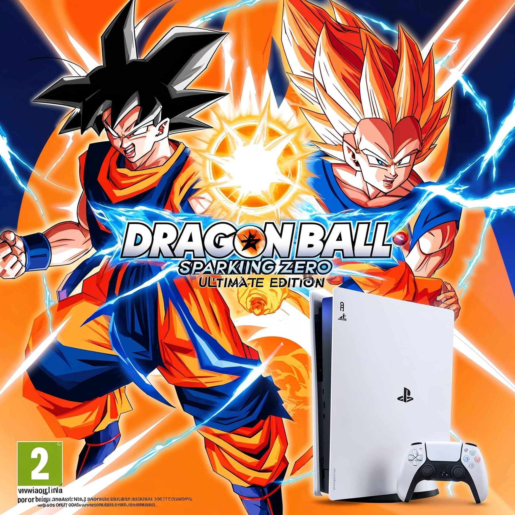 Dragon Ball Sparking Zero Ultimate Edition PS5 cover featuring iconic characters and dynamic artwork.