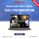 Flux AI Pro Subscription interface on laptop