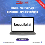 Beautiful AI Unlimited Plan interface on laptop screen