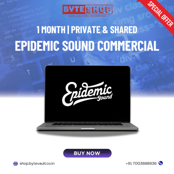 Epidemic Sound 1 Month Commercial Subscription on Desk