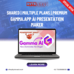 Gamma.app AI Presentation Slides Premium interface on laptop