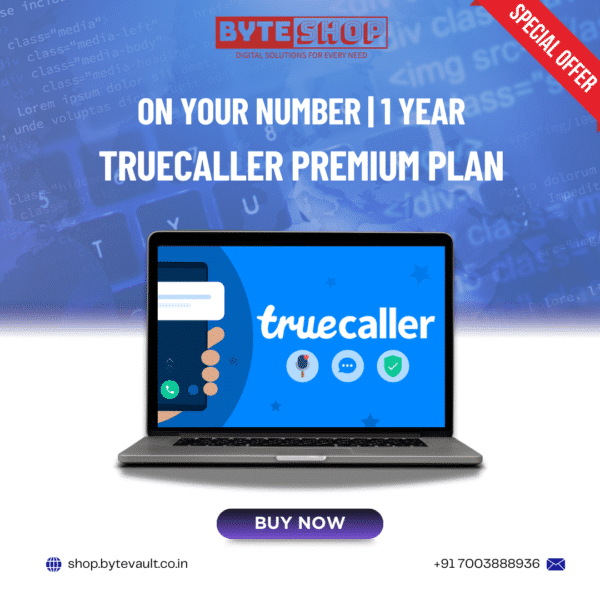 Truecaller Premium app on smartphone showcasing key features