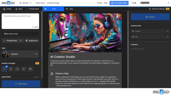 Img2Go Premium Plan – 200+ Tools, 480 Monthly Credits & Commercial Use