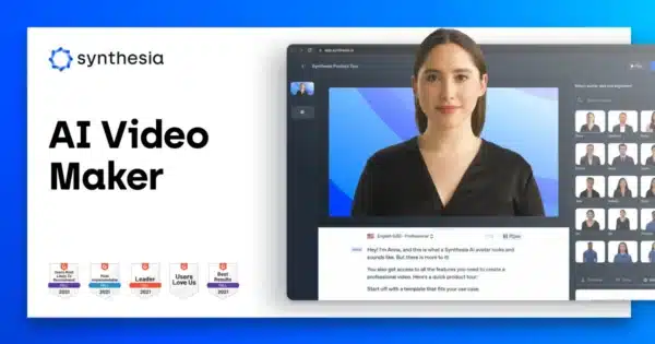 Synthesia AI Video Generator – 30 Mins Video, Avatars & Multilingual Dubbing