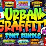 Urban Graffiti Font Bundle with 31 Fonts