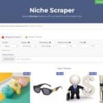 NicheScraper Pro dashboard with product insights and ad tools