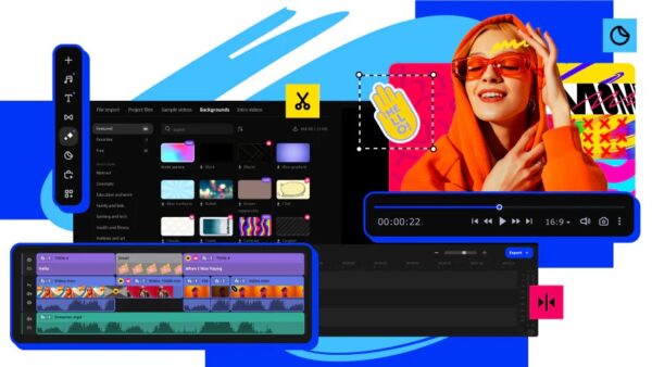 Movavi full suite interface showing video editing and effects panel