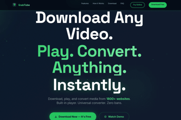 GrabTube lifetime license 68% off sale – only ₹1500 video downloader